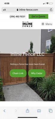 Home page of inline-fence.com created by Nick from iTishniki