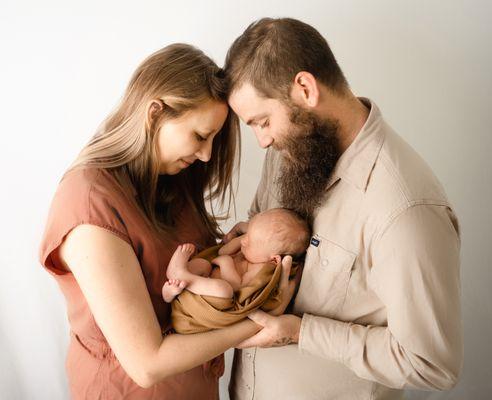 Family photo from newborn photography session.