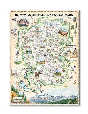 Rocky Mountain National Park map sign made in the USA