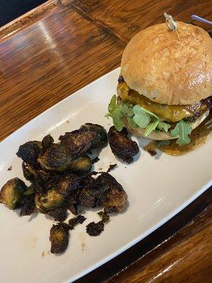 Brussels sprouts and Steakburger