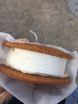 Pumpkin ice cream sandwich