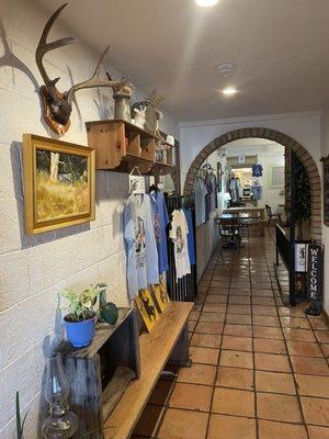 Interior hall towards the jackalope shop