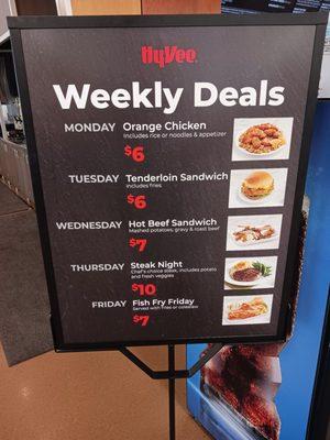 Weekly Deals Monday thru Friday