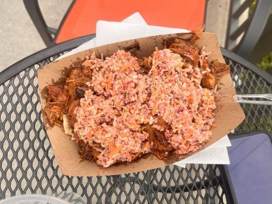 Pulled pork with slaw..great food truck !!