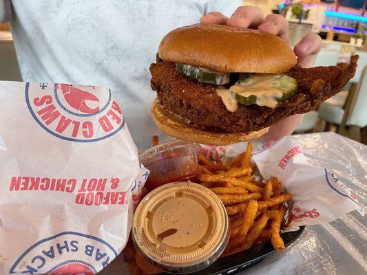 Nashville hot chicken sandwich.