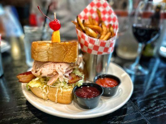 Amazing Turkey club! It was huge!