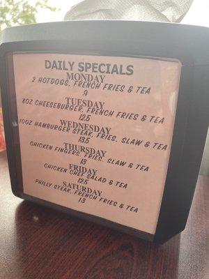 Daily Specials