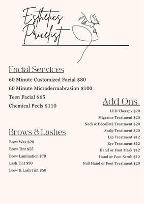 Esthetics Services