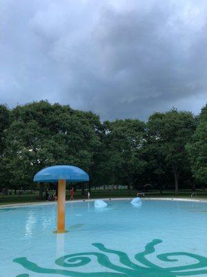 Wading pool during break time.