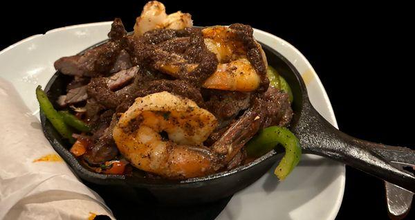 Fajitas (steak and shrimp)