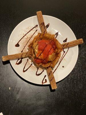 Churros and fried ice cream