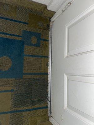 Door frame with dirt