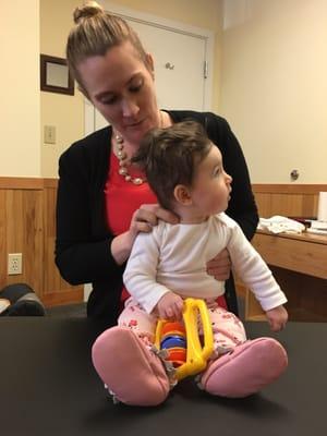 Dr. Shea treating my 6mo daughter for head tilt/torticullis.