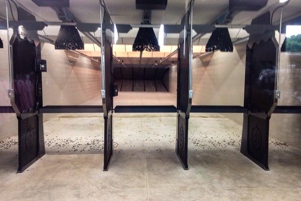 Indoor pistol shooting range (different section for  rifle shooting).