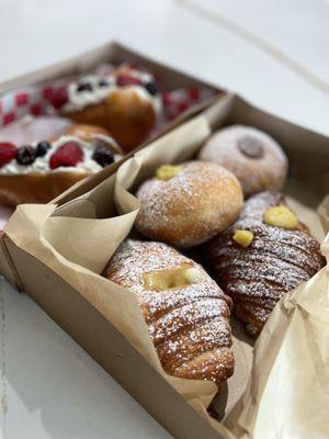 Cornetti alla Crema, Bomboloni, and Baba 
 Oh,,, all these are so delicious!!