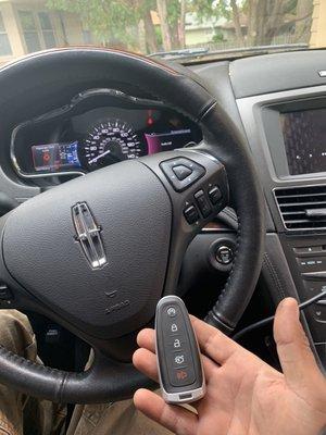 Lincoln MKT 2017 push start fob programming