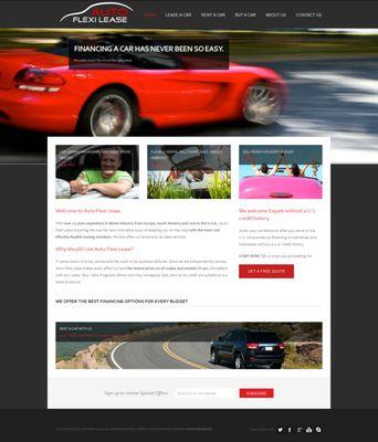 Website design developed and maintained for Car Lease company