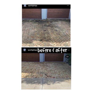 Before and after pressure cleaning