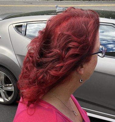 A beautiful color I did with an organic glaze of radioactive red