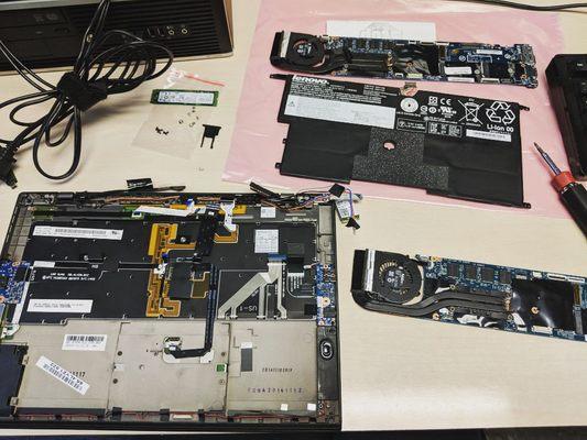 Replacing a motherboard on a laptop