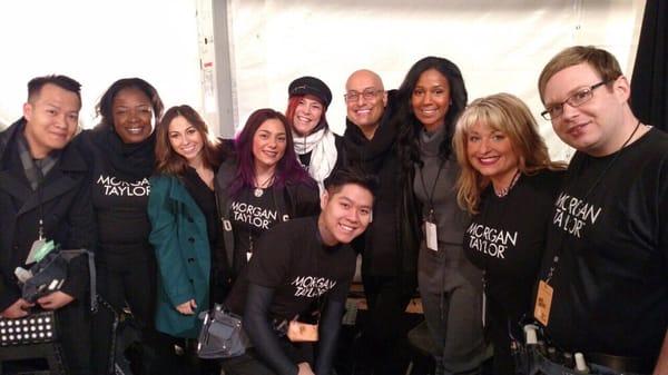 Our team at spring New York Fashion Week 2015 with Designer Angel Sanchez!!