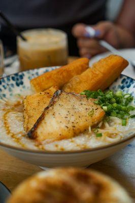 Chilean Sea Bass Congee - IG: @nelson_eats