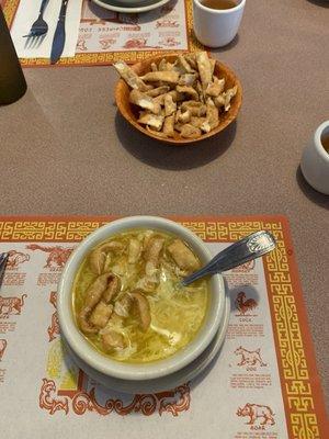 14. Egg Drop Soup with Wontons