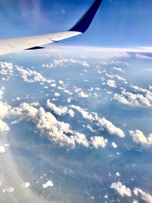 Beautiful clouds passing by our window!