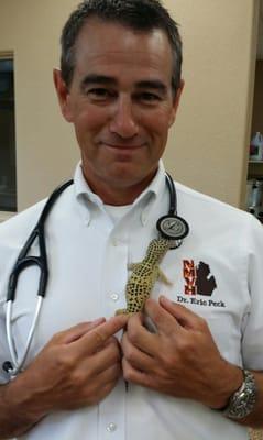 Dr. Peck and his new Gecko friend!