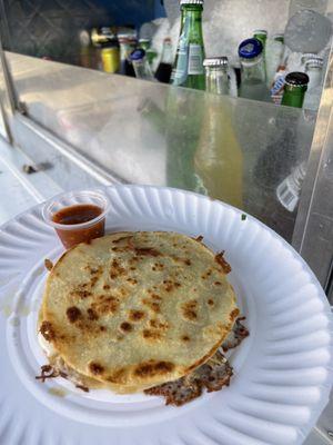 Corn Quesadilla with Carnitas