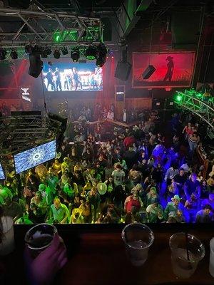 Line dancing view from second floor