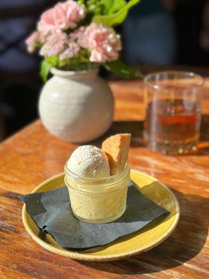 Vanilla Bean Pot de Creme lemon thyme shortbread