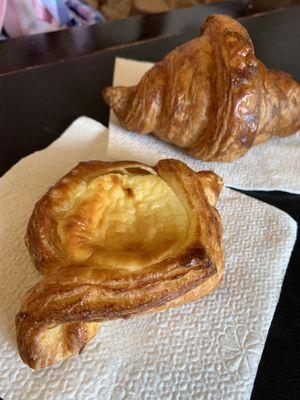 Cheese Danish and Croissant