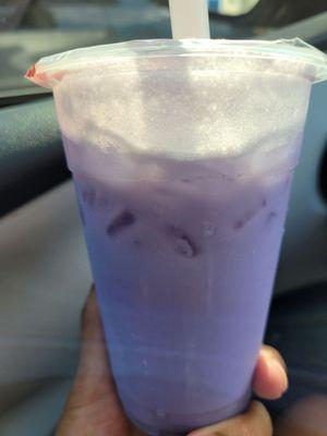 Taro tea without the boba (they ran out)