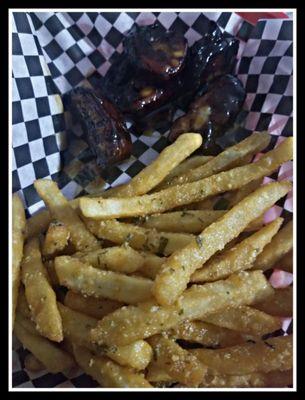 Rib Tips and French Fries