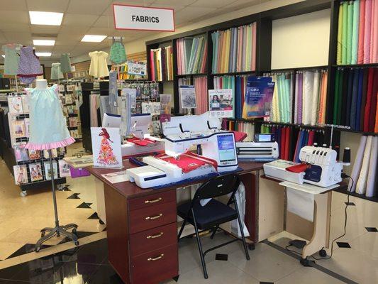 We have the latest technology in sewing, quilting and embroidery.