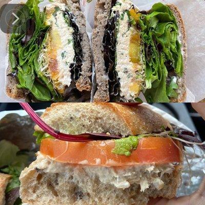 Tuna sandwich 1Top shows what I thought I was getting based on their Insta photos and bottom is what I got