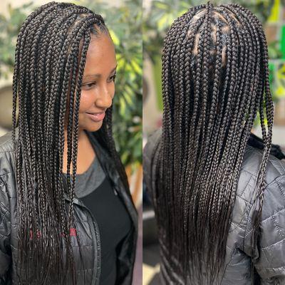 Medium knotless braids