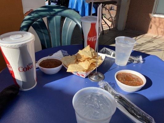 Small Chips And Salsa, Horchata