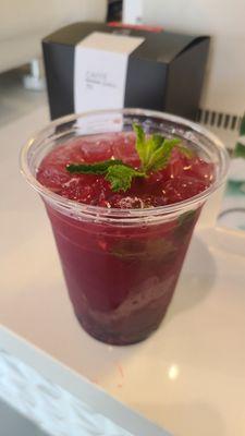 Triple Berry Iced Tea with house-made syrup