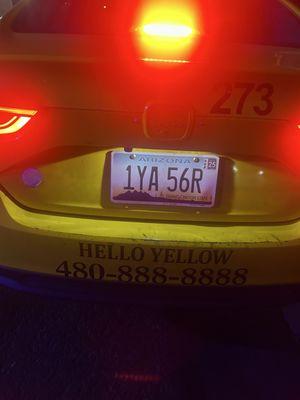 Drivers license plate number