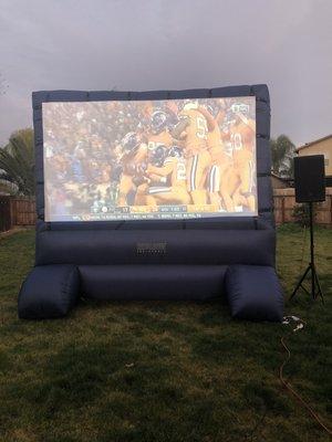 20FT by 20FT movie screen with audio