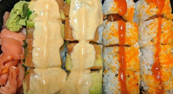 Salmon Craver and Volcano Roll