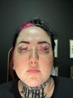 Eyelid tattoo by Zack Rose