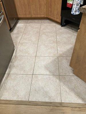 Old stained grout color