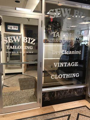 Alterations, repairs, reweaving, dry cleaning, vintage clothing