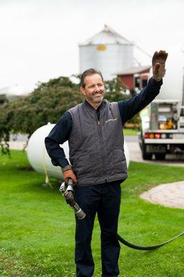 Tony, A Shipley Energy Propane Delivery Driver Making A Delivery