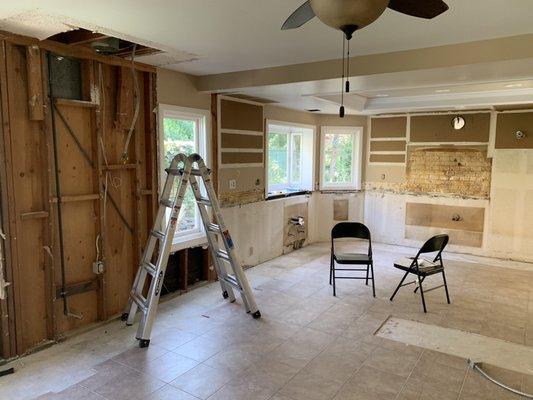 Kitchen remodeling project.