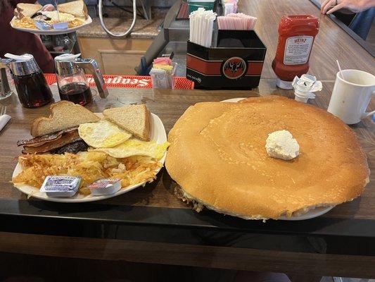 Pancakes are huge and wonderful!