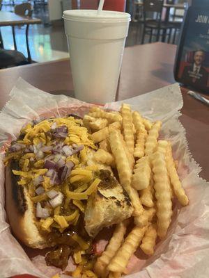 Chili dog combo!  Tuesday special